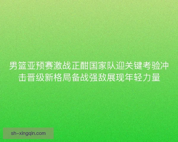 男篮亚预赛激战正酣国家队迎关键考验冲击晋级新格局备战强敌展现年轻力量